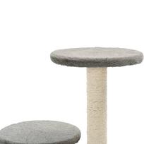 draskykles katems - Draskyklė katėms su stovais iš sizalio, 60cm, pilka - 2 nuotrauka