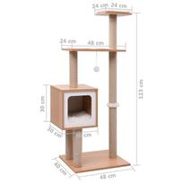 Kačių draskyklė VLX Cat Tree, 480x400x1230 mm