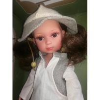 ranku darbo leles - Arias lėlytė Carole su lininiais rūbeliais, 36 cm - 2 nuotrauka