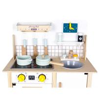 vaikiska virtuvele su - EcoToys Wooden Kitchen With Sounds - 3 nuotrauka