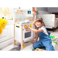 vaikiska virtuvele su - EcoToys Wooden Kitchen With Sounds - 8 nuotrauka