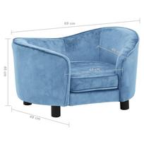 Gyvūno guolis VLX Sofa For Dogs, šviesiai mėlynas, 490x690 mm