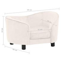Gyvūno guolis VLX Dog Bed, baltas, 490x690 mm