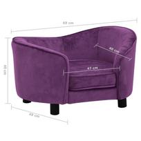 Gyvūno guolis VLX Dog Bed, violetinis, 490x690 mm