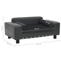 Gyvūno guolis VLX Dog Bed, juodas, 430x810 mm