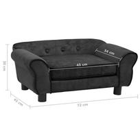 Gyvūno guolis VLX Dog Bed, juodas, 450x720 mm