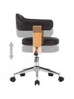 pasukamos kedes valgomojo - Biuro kėdė VLX Swivel 287418, ruda/juoda - 5 nuotrauka