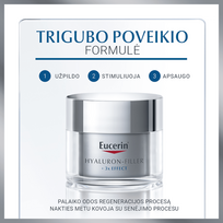 kremai nuo rauksliu - EUCERIN naktinis kremas HYALURON-FILLER nuo raukšlių, 50 ml - 2 nuotrauka