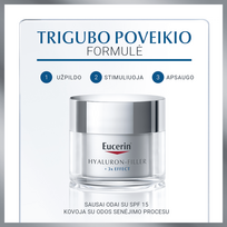 eucerin spf15 - EUCERIN dieninis kremas nuo raukšlių HYALURON-FILLER sausai odai, SPF 15, 50 ml - 2 nuotrauka