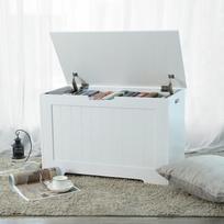 lauko suoliukai - Suoliukas Songmics, baltas, 760 mm x 400 mm x 480 mm - 8 nuotrauka