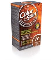 COLOR & SOIN® ilgalaikiai plaukų dažai be amoniako, rezorcino, parabenų, silikonų, Nr. 7C, terakotos blondinės spalva, 135 ml