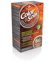 color soin - COLOR & SOIN® ilgalaikiai plaukų dažai be amoniako, rezorcino, parabenų, silikonų, Nr. 6G, tamsios blondinės spalva, 135 ml - 4 nuotrauka