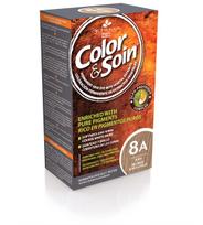 color soin - COLOR & SOIN® ilgalaikiai plaukų dažai be amoniako, rezorcino, parabenų, silikonų, Nr. 8A, pelenų blondinės spalva, 135 ml - 3 nuotrauka