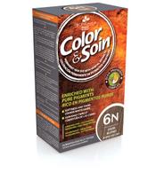 COLOR & SOIN® ilgalaikiai plaukų dažai be amoniako, rezorcino, parabenų, silikonų, Nr. 6N, tamsios blondinės spalva, 135 ml