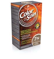 color soin - COLOR & SOIN® ilgalaikiai plaukų dažai be amoniako, rezorcino, parabenų, silikonų, Nr. 7N, lazdyno riešuto blondinės spalva, 135 ml - 3 nuotrauka