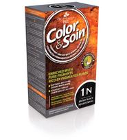 color soin - COLOR & SOIN® ilgalaikiai plaukų dažai be amoniako, rezorcino, parabenų, silikonų, Nr. 1N, juodmedžio juoda spalva, 135 ml - 4 nuotrauka