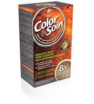 plauku dazai color soin - COLOR & SOIN® ilgalaikiai plaukų dažai be amoniako, rezorcino, parabenų, silikonų, Nr. 8V, venecijietiškos blondinės spalva, 135 ml - 1 nuotrauka