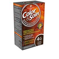 color soin -  COLOR&SOIN ilgalaikiai plaukų dažai be agresyvių medžiagų, Nr. 4G, auksinio kaštono spalva, 135 ml - 1 nuotrauka