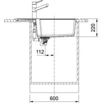 franke akmens mases plautuves - Akmens masės plautuvė Franke Urban, UBG 611-78 XL, Steingrau - 5 nuotrauka
