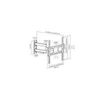 televizoriaus stovas 55 - Sunne TV Bracket , 23'-42', max 45kg, Tilt & Swivel, TV to wall 95-475mm - 2 nuotrauka