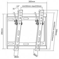 43 tv - Sbox Tilting Flat Screen LED TV Mount 23"-43" 35kg PLB-3422T - 3 nuotrauka
