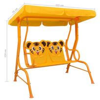 Lauko sūpynės VLX Kids 48098, geltonos, 115 cm x 75 cm x 110 cm