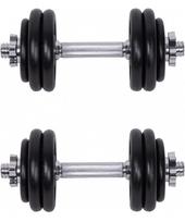 hanteliu grifas - Keičiamo svorio plieninių hantelių ir štangos komplektas inSPORTline 50kg - 4 nuotrauka
