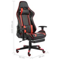 Žaidimų kėdė VLX With Footrest 20487, juoda/raudona