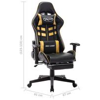 Žaidimų kėdė VLX With Footrest 20512, aukso/juoda