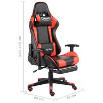 Žaidimų kėdė VLX With Footrest 20497, juoda/raudona