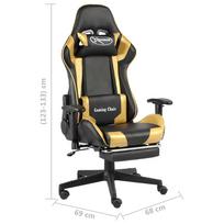 Žaidimų kėdė VLX vidaXL 8720286193426, aukso/juoda