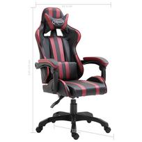 Žaidimų kėdė VLX PU 20215, juoda/raudona