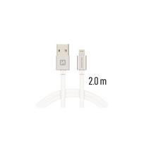 Swissten Textile USB To Apple Lighting Fast Charge Cable 2m Silver