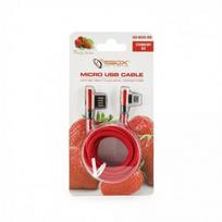 Sbox USB--Micro USB 90 M/M 1.5m USB-MICRO-90R strawberry red