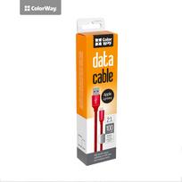 pakrovejas lightning - ColorWay USB Apple Lightning 1m 2.1A Red CW-CBUL004-BK - 1 nuotrauka