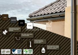 lietvamzdziai - Lietvamzdžio trišakis Gamrat 90 mm PVC - 3 nuotrauka