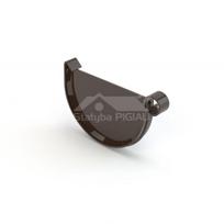 pvc lietaus latakai - 125 mm latako dangtelis, universalus, GAMRAT (PVC) - 2 nuotrauka
