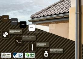 pvc lietaus latakai - 100 mm latakas 3 m., GAMRAT (PVC) - 2 nuotrauka