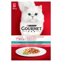GOURMET mon Petit Pašaras katėms - žuvų MIX, 6x50g