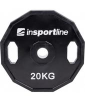 diskas 20kg - Guma padengtas olimpinis svoris 50mm inSPORTline Ruberton 20kg - 1 nuotrauka