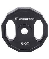svorio diskai 30mm 5kg - Guma padengtas svoris 30mm inSPORTline Ruberton 5kg - 1 nuotrauka
