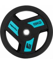 svorio diskai 30mm 5kg - Guma padengtas svoris 30mm inSPORTline Herk 15kg - 1 nuotrauka