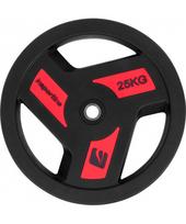 diskai svoriu - Guma padengtas svoris 30mm inSPORTline Herk 25kg - 1 nuotrauka