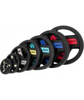 diskai svoriu - Guma padengtas svoris 30mm inSPORTline Herk 25kg - 2 nuotrauka