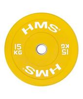 r15 diska - Olimpinis svoris HMS CBR15, 15kg, geltonas - 2 nuotrauka
