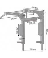 insportline - Prie sienos tvirtinamas skersinis inSPORTline L-Bar - 4 nuotrauka