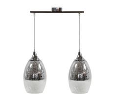 Candellux Celia 32-51578 E27 2x60W Hanging Glass Lamp Silver