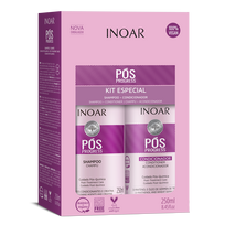 inoar - Rinkinys po tiesinimo keratinu ir BotoHAIR procedūrų Pos Progress kit, 2x250 ml - 1 nuotrauka