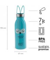 aladdin gertuve - Aladdin Zoo Water Bottle 0.43l Stainless Steel Owl - 3 nuotrauka