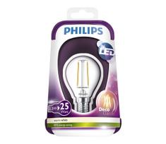 lemputes 25w - Philips Led Bulb P45 2W E14 250lm 2700K - 1 nuotrauka